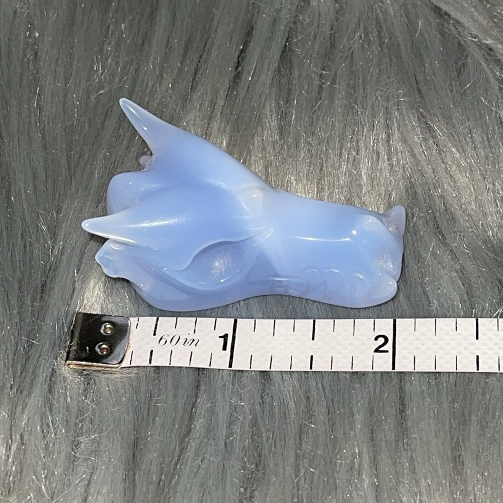 Blue Chalcedony Dragon Head - Picture 9 of 11
